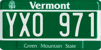 VT license plate YXO971