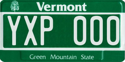 VT license plate YXP000