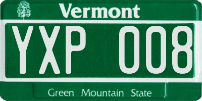 VT license plate YXP008