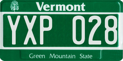 VT license plate YXP028