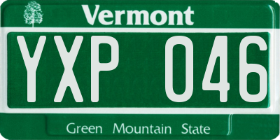 VT license plate YXP046
