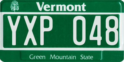 VT license plate YXP048
