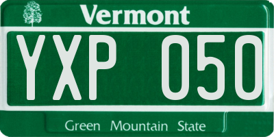 VT license plate YXP050
