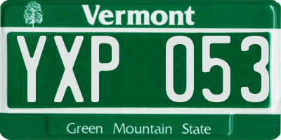 VT license plate YXP053