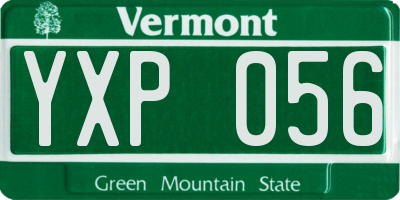 VT license plate YXP056