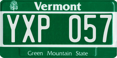 VT license plate YXP057
