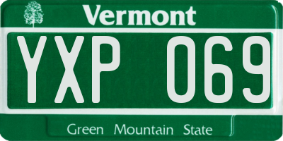 VT license plate YXP069