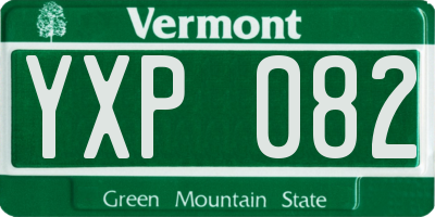VT license plate YXP082