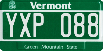 VT license plate YXP088