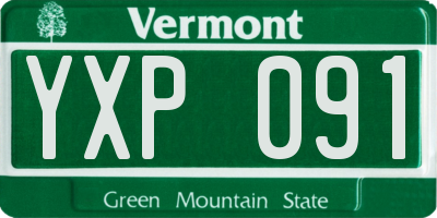VT license plate YXP091
