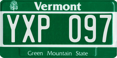 VT license plate YXP097
