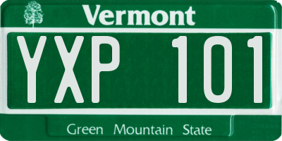 VT license plate YXP101