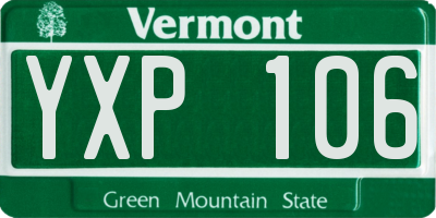VT license plate YXP106