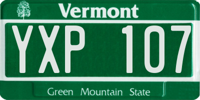 VT license plate YXP107