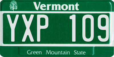 VT license plate YXP109