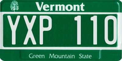 VT license plate YXP110