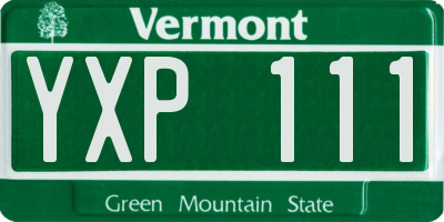 VT license plate YXP111