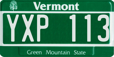 VT license plate YXP113