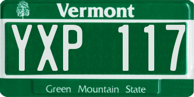 VT license plate YXP117