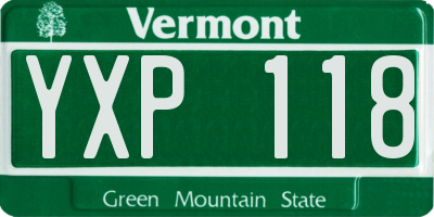 VT license plate YXP118