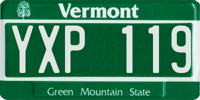 VT license plate YXP119