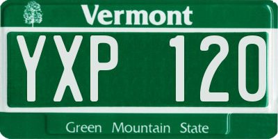 VT license plate YXP120
