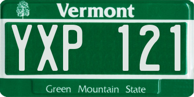 VT license plate YXP121