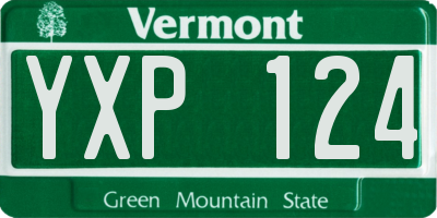 VT license plate YXP124