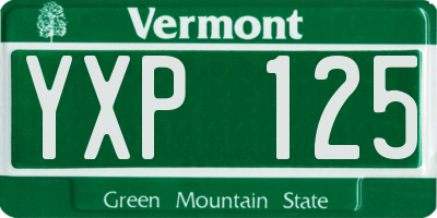 VT license plate YXP125