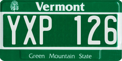 VT license plate YXP126