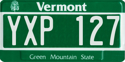 VT license plate YXP127