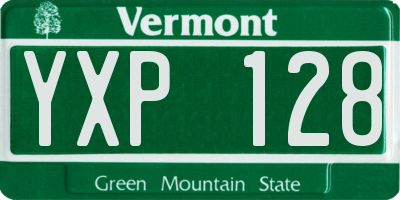 VT license plate YXP128