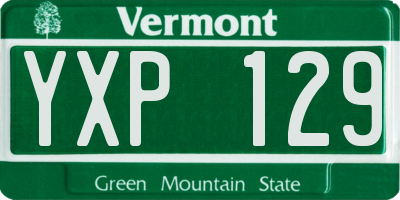 VT license plate YXP129