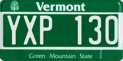 VT license plate YXP130
