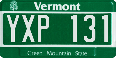 VT license plate YXP131