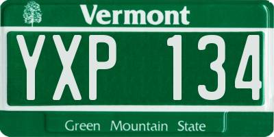 VT license plate YXP134