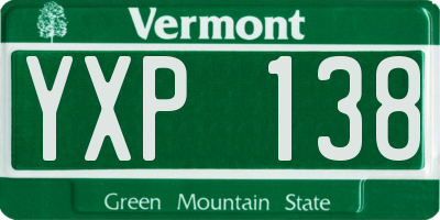 VT license plate YXP138