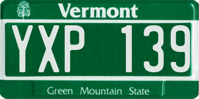 VT license plate YXP139
