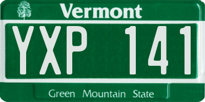VT license plate YXP141