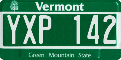 VT license plate YXP142