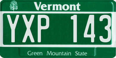 VT license plate YXP143
