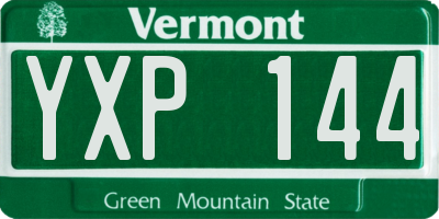 VT license plate YXP144