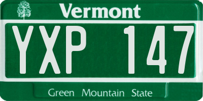 VT license plate YXP147
