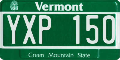 VT license plate YXP150
