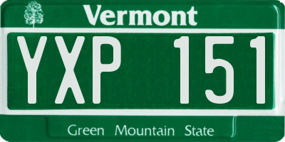 VT license plate YXP151