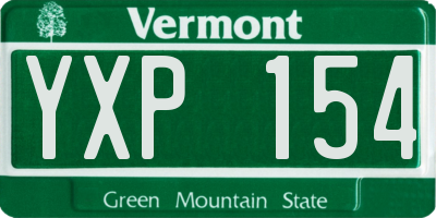 VT license plate YXP154