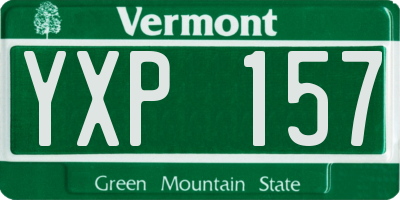 VT license plate YXP157