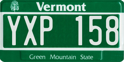 VT license plate YXP158