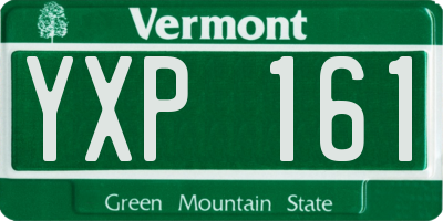 VT license plate YXP161