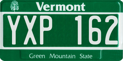 VT license plate YXP162